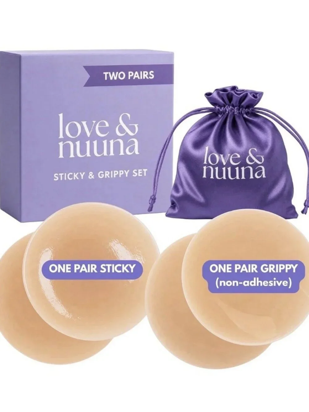 Love & Nuuna Adhesive & Grippy Nipple Covers Small AA-B Honey BNIB